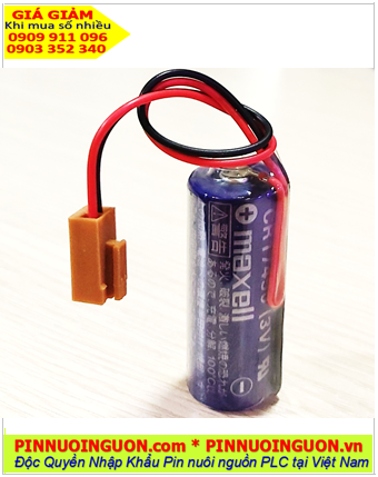 Pin Maxell CR17450 _Pin CR17450; Pin nuôi nguồn PLC Maxell CR17450 lithium 3v 2600mAh (Zắc nâu) _Made in Japan